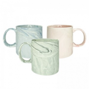 Caneca Mármore Personalizada Cerâmica 21x9,5 Colorido  Brilho 