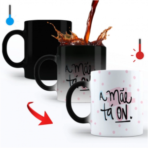 Caneca Mágica Personalizada Cerâmica 21x9,5 Colorido  Brilho 
