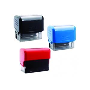 Carimbos Automáticos 47x18mm Plástico 47x18mm    4 linhas de informações