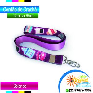 Cordão de Crachá Personalizado Poliéster 900x15mm   Reto 
