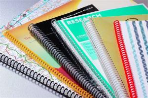 Encadernação PVC A4  Transparente Espiral preto ou Cristal Capa cristal e contra capa Preto.