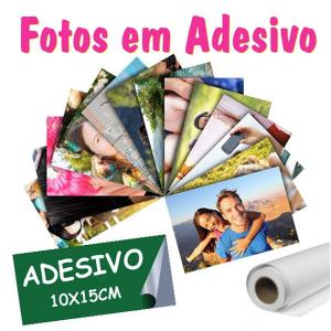 Fotos adesivo Vinil 10x15 4x0 brilho ou fosco corte reto 