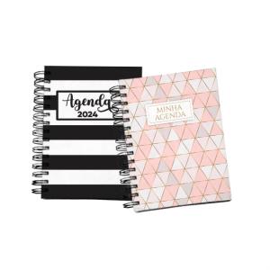 Mini Agenda Personalizada Offset 75gr 10x15cm  Brilho ou Fosco  Miolo interno colorido