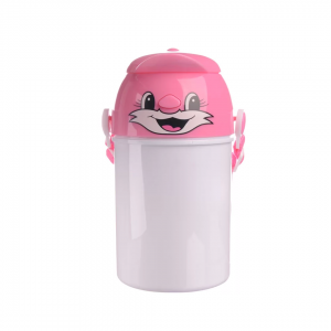 Squeeze 400ml tampa Rostinho Polimero Personalizado 4x0 ( impressão somente Frente) Brilho  