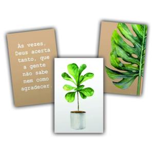 Trio de Quadros 20x30 Personalizado MDF 20x30 Colorido   