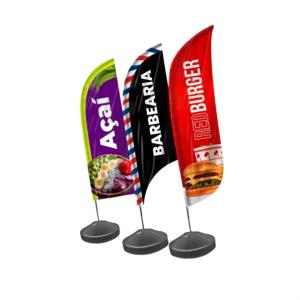 Windbanner 260x70cm Oxford/Microfibra 2,60 de altura 4x4   