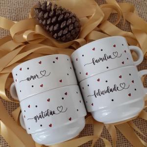 Xícara Branca 180ml Personalizada Cerâmica 21x6 Colorido  Brilho 